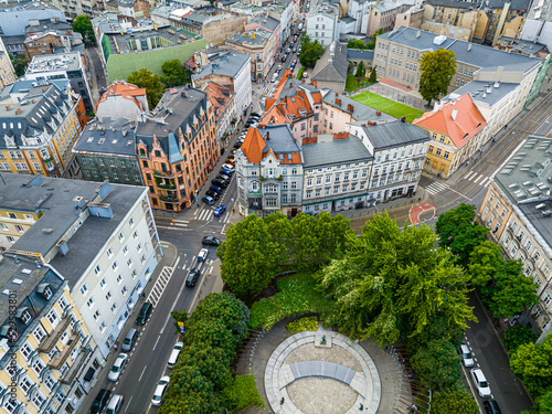 Poznan. Aerial View of Old Town of Poznan. Traditional Architecture. Greater Poland Voivodeship. Poland. Europe. 