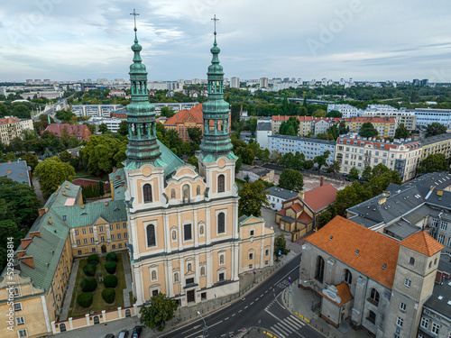 Poznan. Aerial View of Old Town of Poznan. Traditional Architecture. Greater Poland Voivodeship. Poland. Europe. 