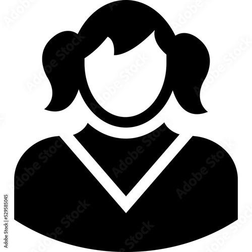 Schoolgirl Vector Icon 