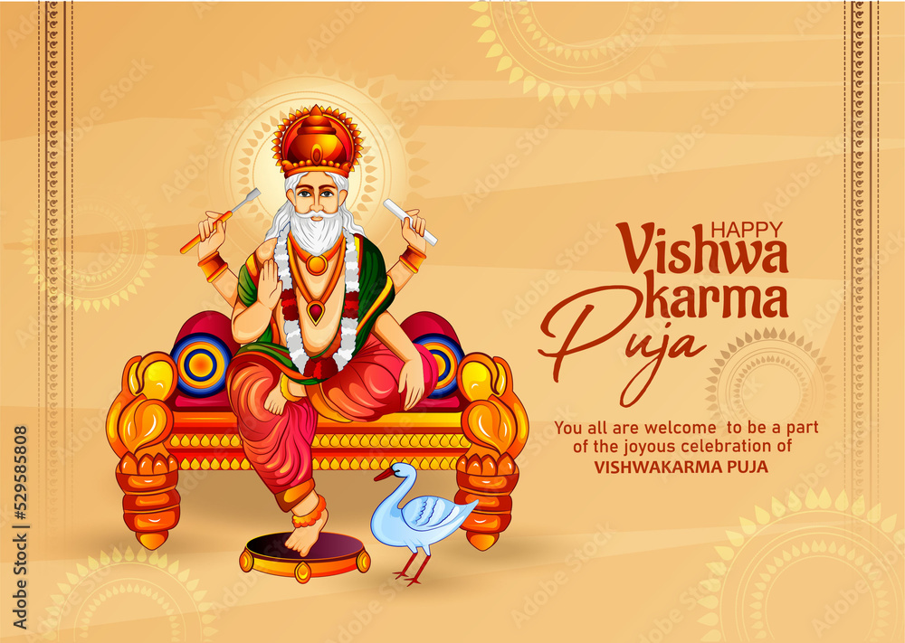 Illustration Of Vishwakarma Puja Vishwakarma Jayanti Is A Day Of Illustration Of Vishwakarma Puja Vishwakarma Jayanti Is A Day Of