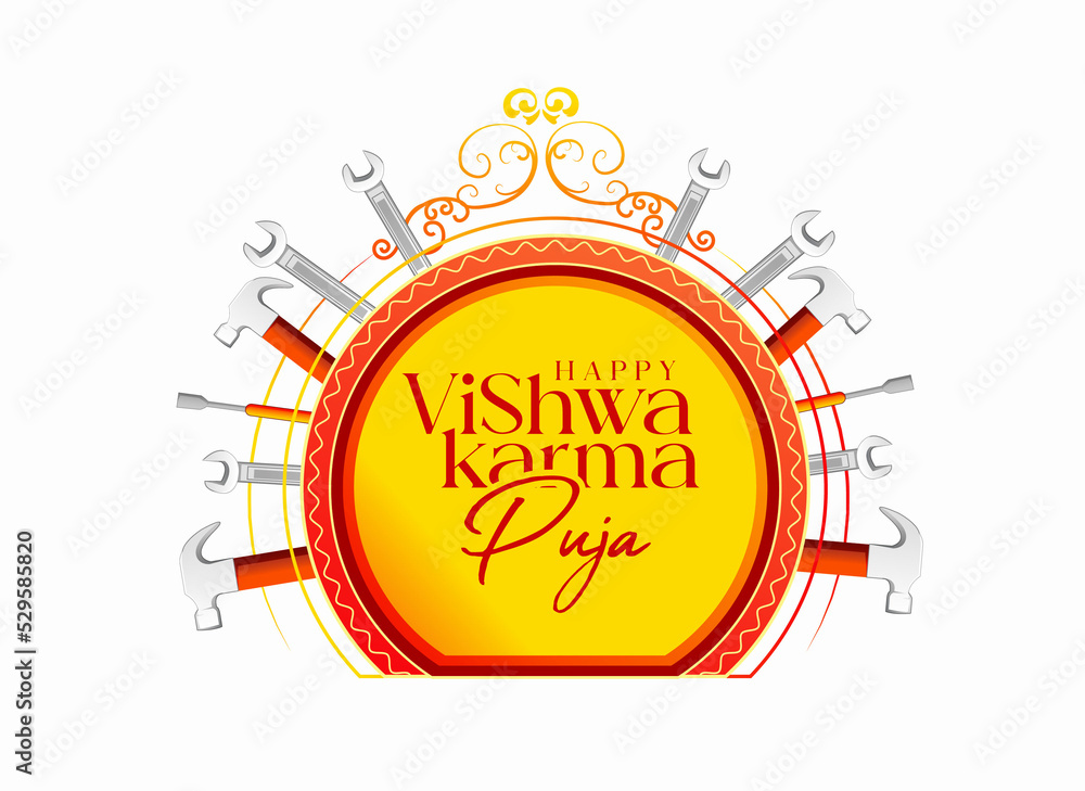 illustration of Vishwakarma puja (Vishwakarma Jayanti) is a day of celebration for Vishwakarma