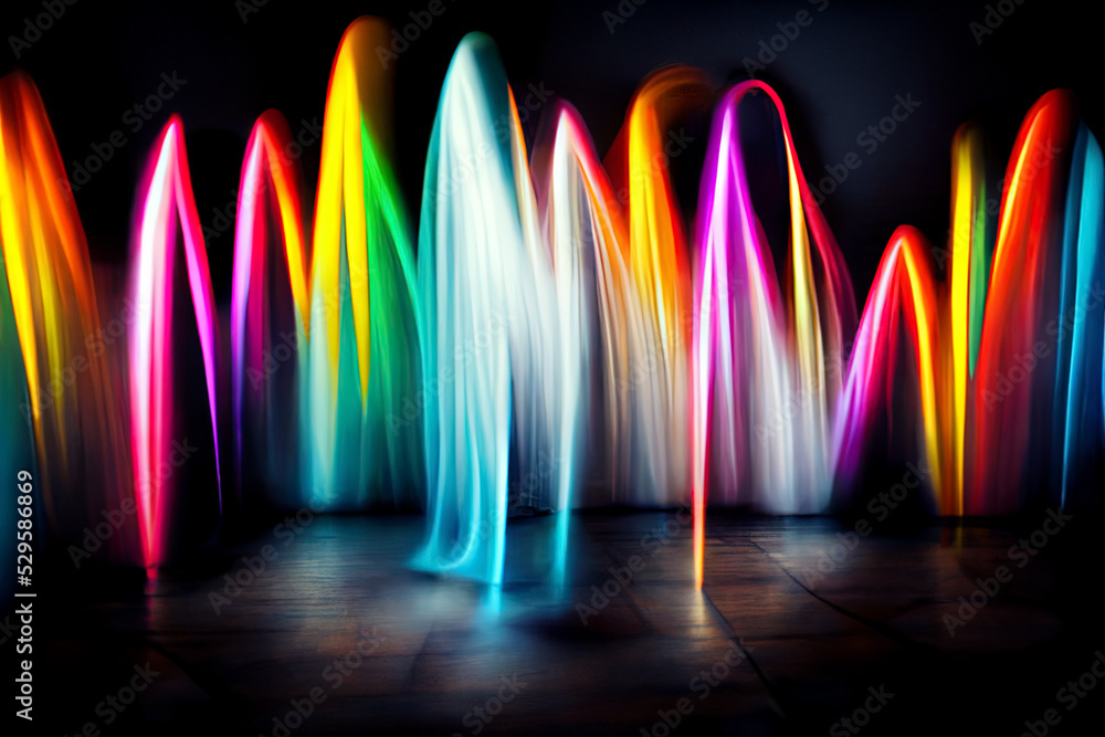 Beautiful blur soft abstract light spectrum, light painting