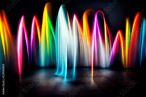 Beautiful blur soft abstract light spectrum, light painting © Chureerat