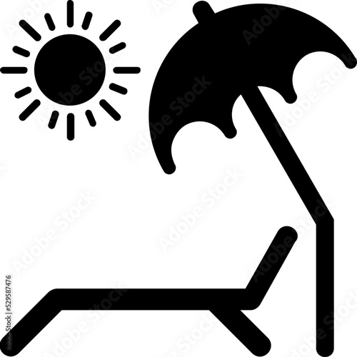 Sunbathe Vector Icon