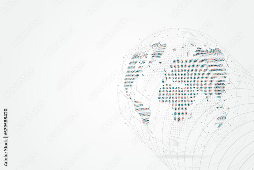 Abstract mash line and point scales on white background with Global. Wire frame 3D mesh polygonal network line, design sphere, dot and structure. Vector illustration eps 10. Abstract mash line and point scales on white background with Global. Wire frame 3D mesh polygonal network line, design sphere, dot and structure. Vector illustration eps 10.