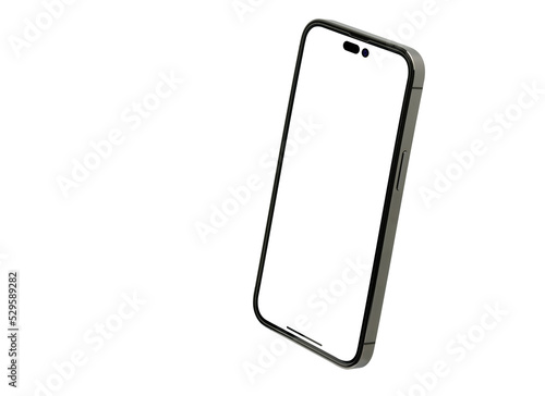 Mockup Iphone 14 pro max Mock up isolate screen iPhone X Transparent and Clipping Path isolated for Infographic Business web site design app ios 16 : Bangkok, Thailand - SEP 8, 2022 