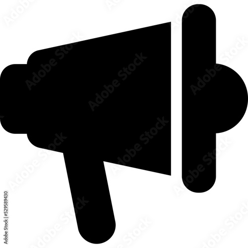 Megaphone Glyph Vector Icon 