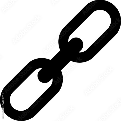 Link Glyph Vector Icon 