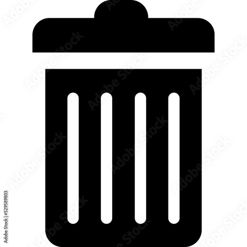 Dustbin Glyph Vector Icon 