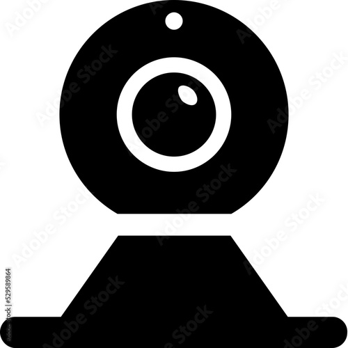 Webcam Glyph Vector Icon 