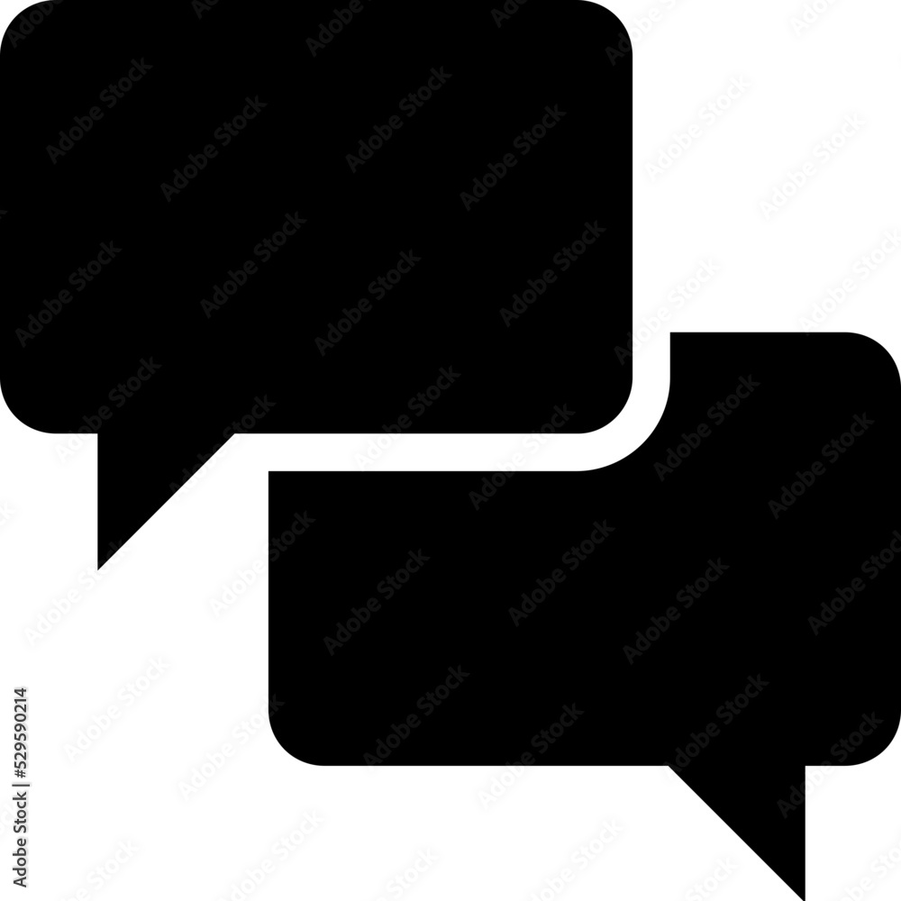 Chat Glyph Vector Icon Chat Glyph Vector Icon