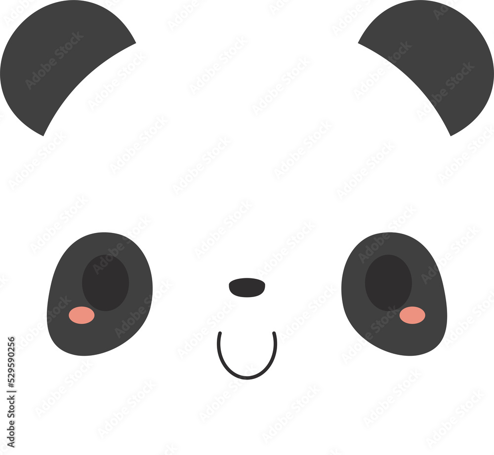 Cute giant panda bear cartoon character. Flat design illustration. Cute giant panda bear cartoon character. Flat design illustration.