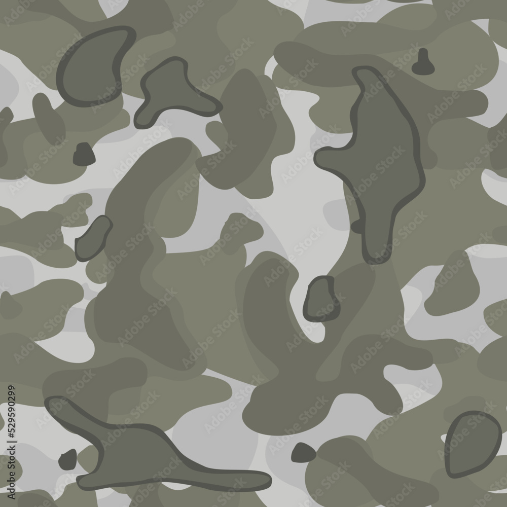 Seamless camouflage pattern of spots. Print on fabric and clothing. Vector illustration. Seamless camouflage pattern of spots. Print on fabric and clothing. Vector illustration.