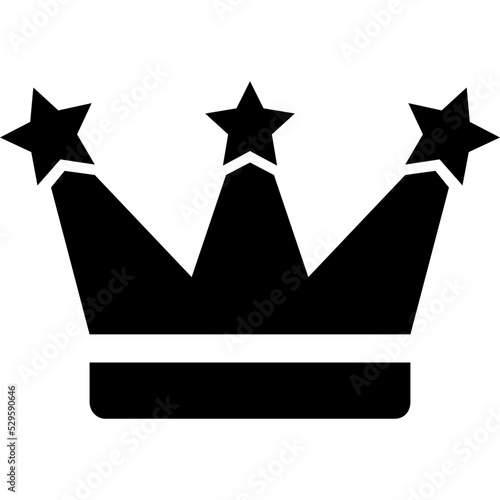 Crown Glyph Vector Icon 