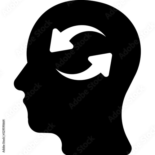 Mind Glyph Vector Icon