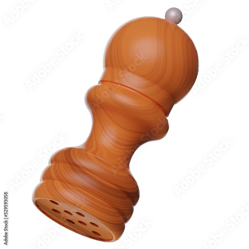 3D Pepper grinder traditional illustration