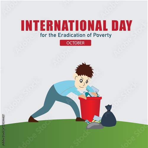 International Day for the Eradication of Poverty Vector. Simple and elegant design