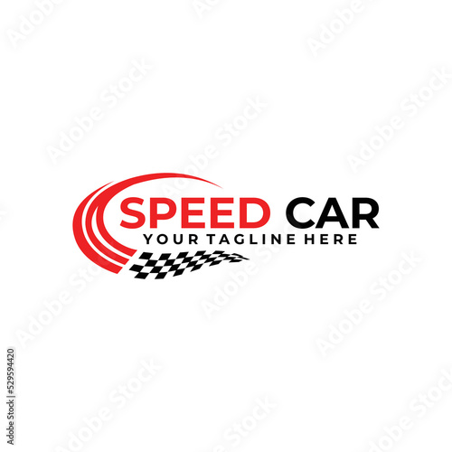 speed car logo vector design template