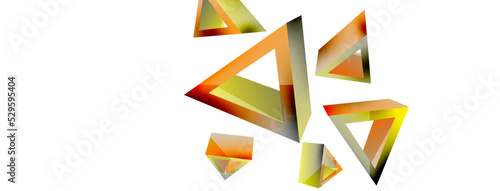 Free Download 3d triangle abstract background. Basic shape technology or business concept composition. Trendy techno business template for wallpaper, banner, background or landing - GFXLoad
