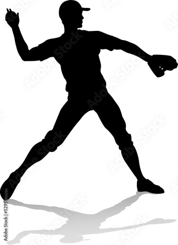 Baseball Player Silhouette photo