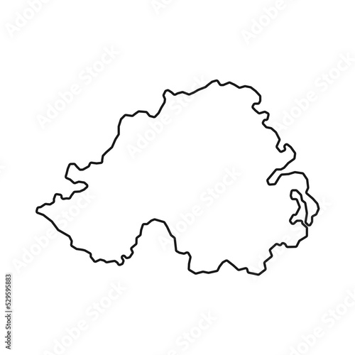 Nothern Ireland  UK region map. Vector illustration.