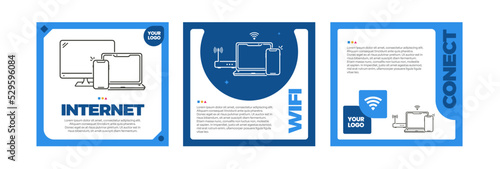 Template for internet social media and electronic gadgets.