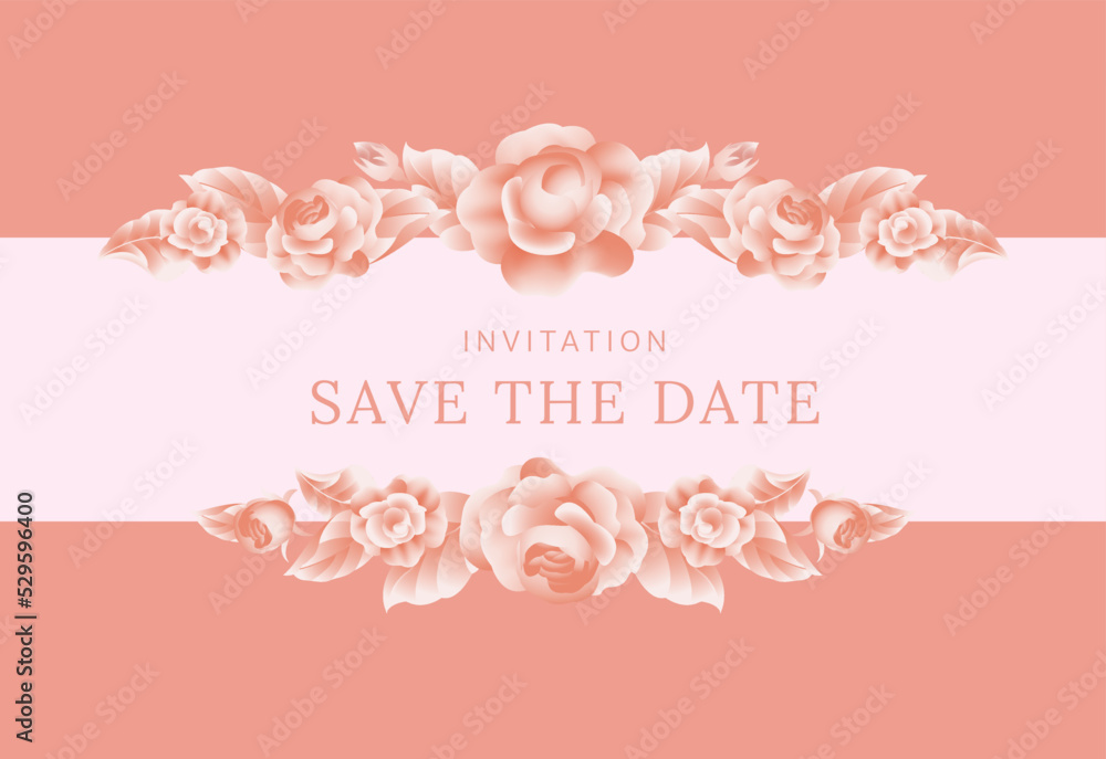 Wedding invitation with flower background Wedding invitation with flower background