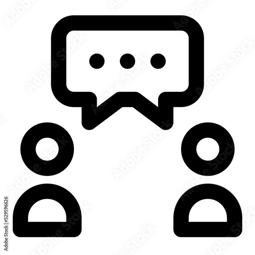 Talking Chat Icon Line