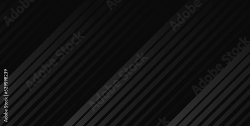 Black stripes abstract minimal geometric background. Vector concept tech banner design