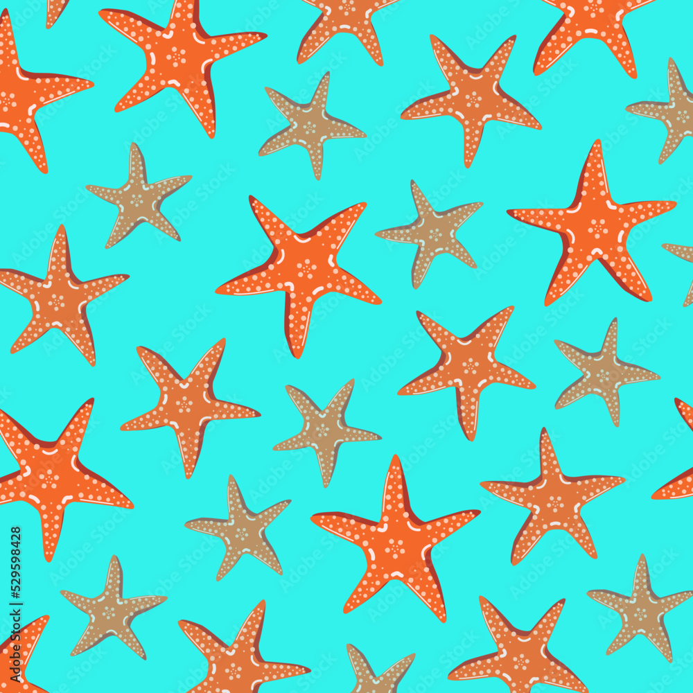 Starfish sea animal illustration pattern