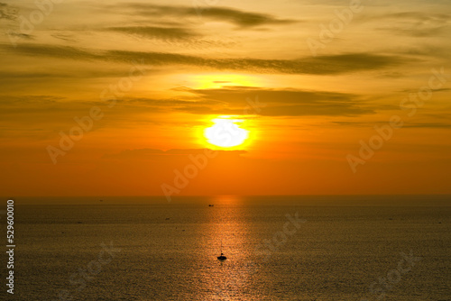 sunset on the sea © Jeerasak
