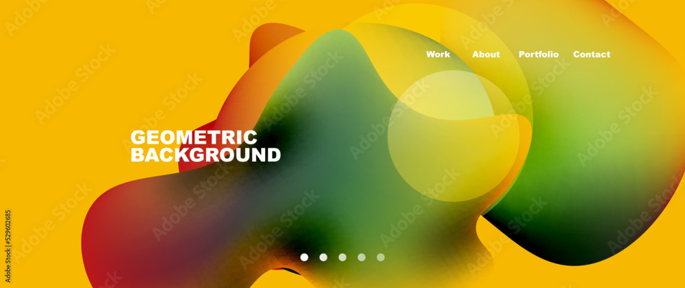 Fototapeta premium Flowing gradient colors and round elements and circles. Vector illustration for wallpaper, banner, background, leaflet, catalog, cover, flyer