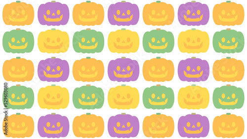 Halloween pumpkin pattern wallpaper！PNG
