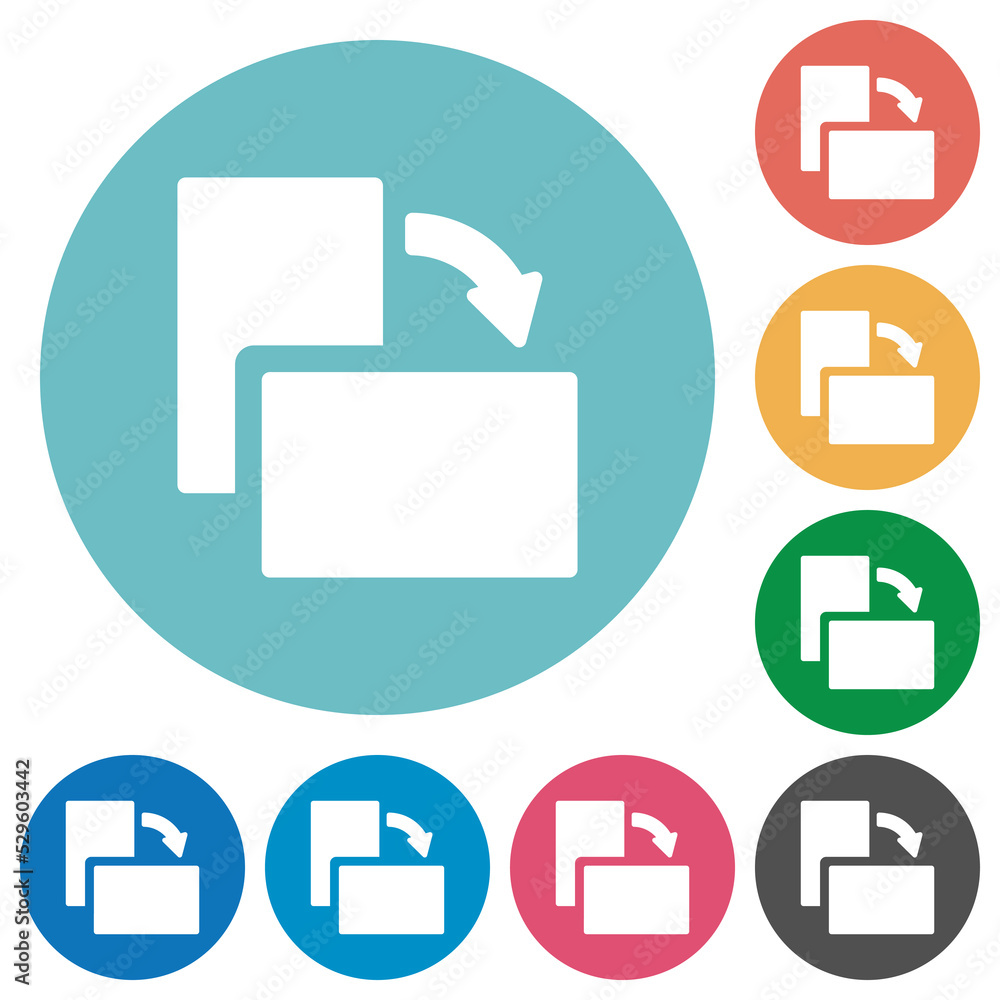 Rotate right solid flat round icons Rotate right solid flat round icons