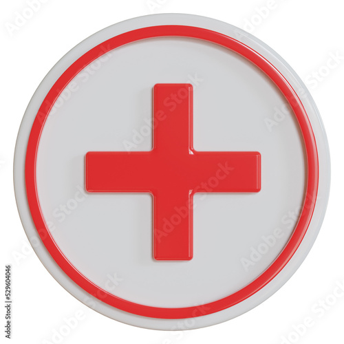 3D rendering medical symbol sign icon