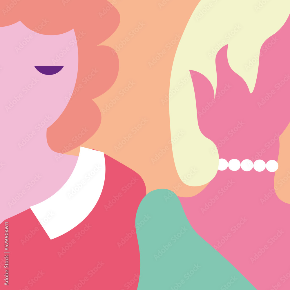 vector illustration of a lot of tender women vector illustration of a lot of tender women