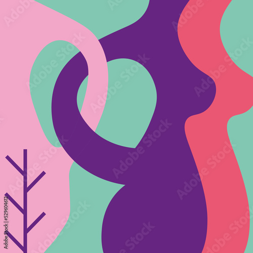 vector illustration of a lot of tender women