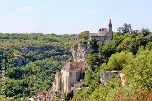 Lovely view of the village Rocamadour in the south of France during summer