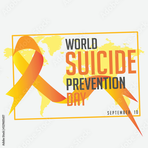Vector Illustration of world suicide prevention day.