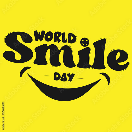 World Smile Day Vector Template Design Illustration. October 7.