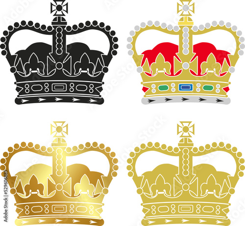 St Edward's Crown, british Royal symbol, United Kingdom, vector illustration photo