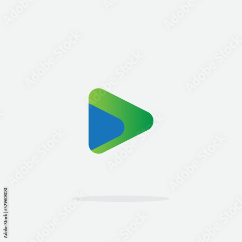 Free Download Play button icon in trendy style isolated on grey background. Play symbol for your web site design, logo, app, UI. Vector illustration - GFXLoad