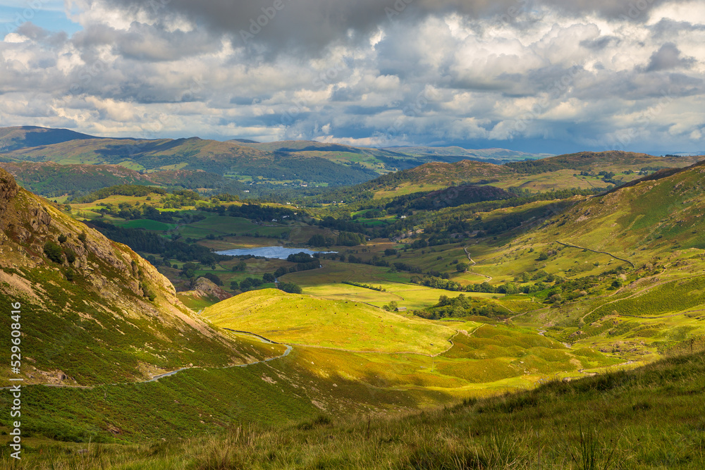 Fototapeta premium View of the Wrynose Pass, Cumbria, England.