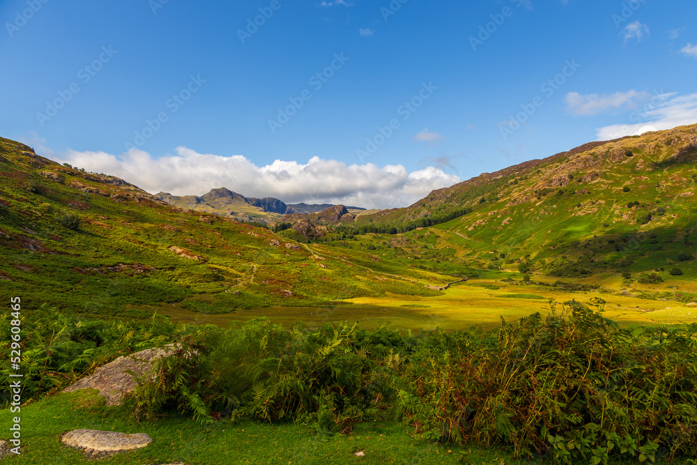 Naklejka premium View of the Wrynose Pass, Cumbria, England.