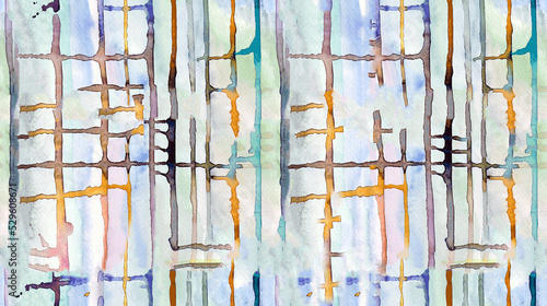 Billede på lærred contemporary watercolor abstract texture area rug, carpet, seamless pattern desi