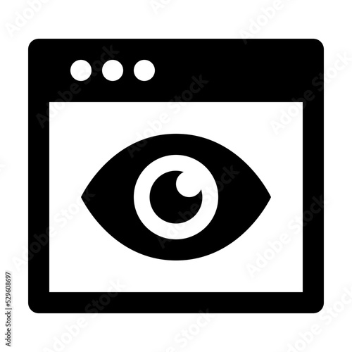 Web View Glyph Icon Vector