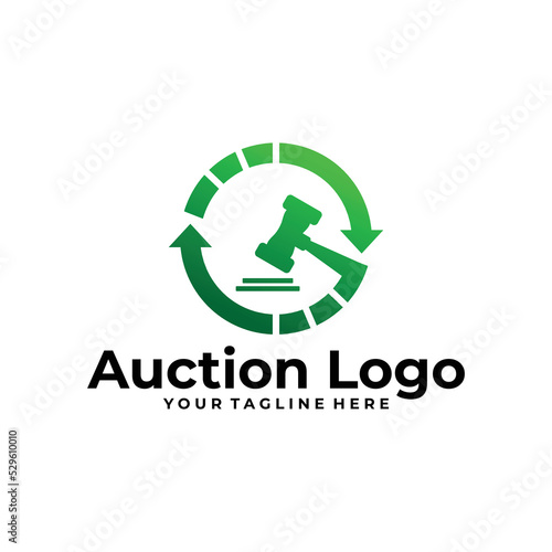 auction logo vector design template