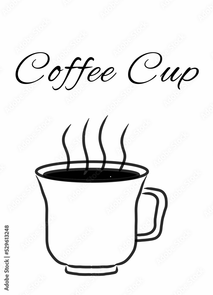 Cup off coffe with icon art Cup off coffe with icon art