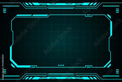 Blue control panel abstract modern technology futuristic interface hud vector design photo