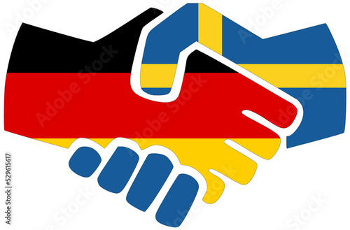 Germany - Sweden handshake